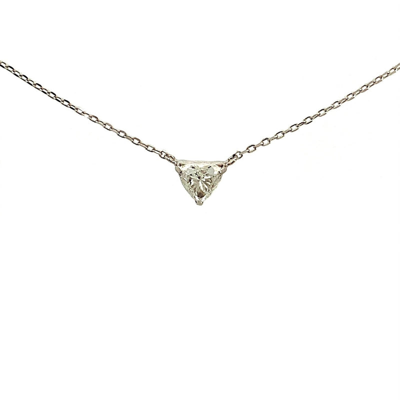 Parrys Jewellers 18ct White Gold 0.23ct Trilliant Cut Diamond Pendant with Chain