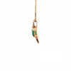 Parrys Jewellers 9ct Yellow Gold 0.42ct Natural Emerald and Diamond Set Pendant TDW 0.06ct