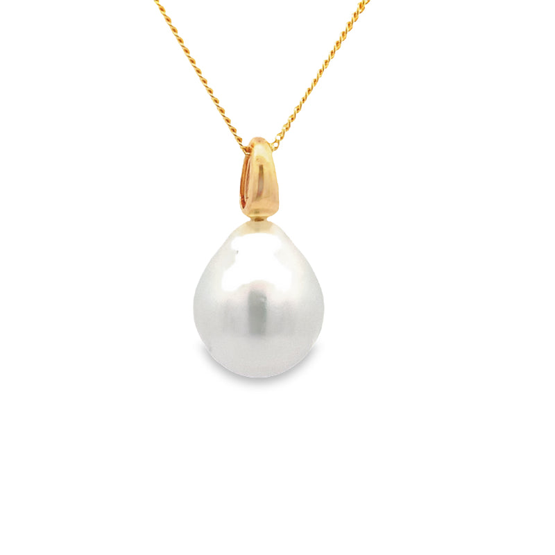 Parrys Jewellers 18ct Yellow Gold 12-13mm Soth Sea Pearl Pendant