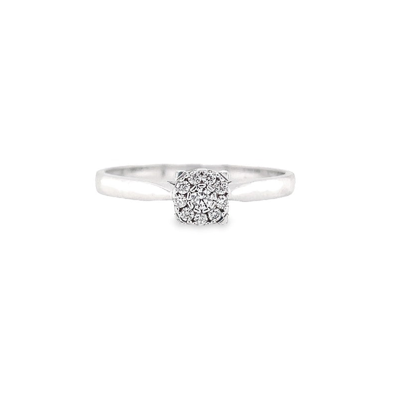 Parrys Jewellers 9ct White Gold Diamond Engagement Ring. TDW 0.15ct