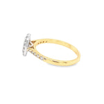 Parrys Jewellers 9ct Yellow And White Gold Diamond Engagement Ring TDW 0.42Ct