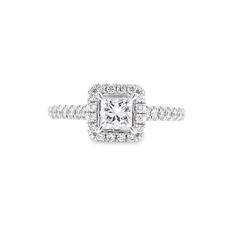 Parrys Jewellers 18ct White Gold Princess Cut Diamond Engagement Ring
