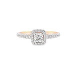 Parrys Jewellers 9ct Rose Gold Cushion Cut Diamond Engagement Ring