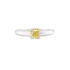 Parrys Jewellers 18ct White Gold Yellow Diamond Engagement Ring TDW 0.27ct