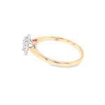 Parrys Jewellers 18ct Rose Gold 0.27ct Pear Cut Halo Diamond Set Engagement Ring TDW 0.35ct