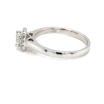 Parrys Jewellers 18ct White Gold Halo Cushion Cut Diamond Engagement Ring TDW 0.47ct