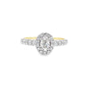 Parrys Jewellers Halo Oval Cut Diamond Engagement Ring TDW 0.75ct