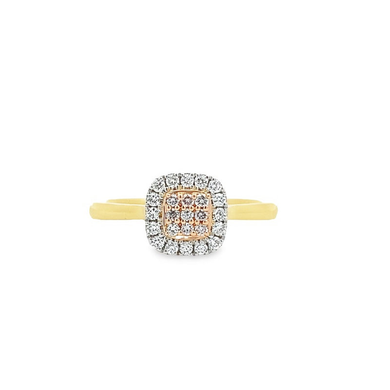 Parrys Jewellers 18ct 3 Tone Argyle Pink Diamond Engagement Ring