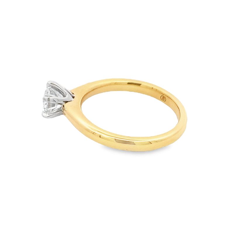 Parrys Jewellers 18ct Yellow Gold And Platinum 1.00ct Lab Grown Solitaire Diamond Ring