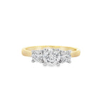 Parrys Jewellers 18ct Yellow Gold and Platinum Diamond Ring