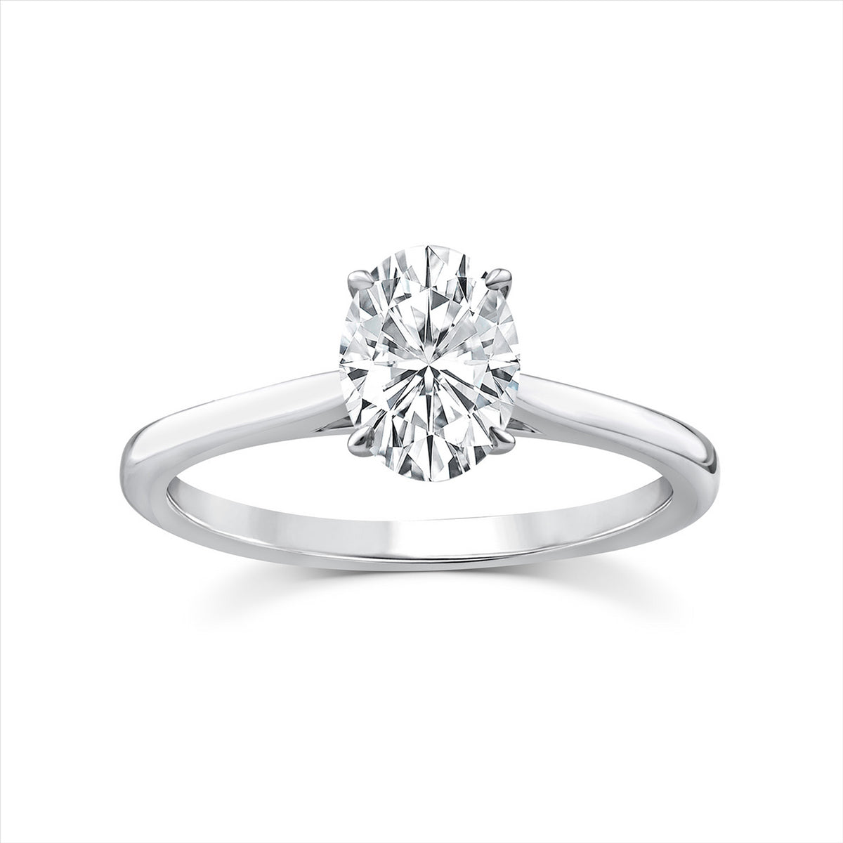 9ct White Gold 1.04ct E VS1 Oval Lab-Grown Diamond Ring – IGI Certified