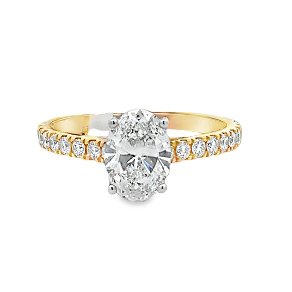 18ct Yellow Gold 1.00ct EVS2 Oval Lab-Grown Diamond Ring – TDW 1.50ct, IGI Certified