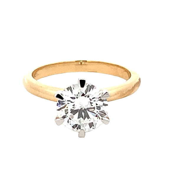 18YW Lab Diamond Ring | 2.05ct E VVS2 | IGI Certified