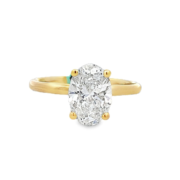 18ct Yellow Gold 2.08ct EVS1 Lab Grown Diamond Ring – IGI Certified