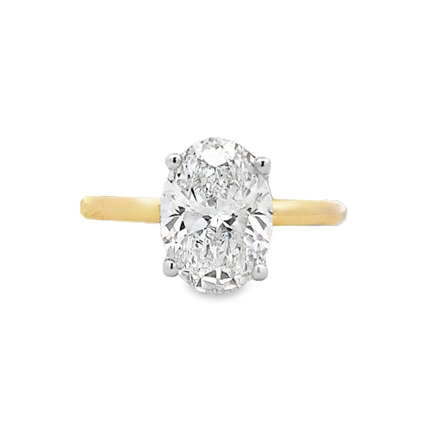 18ct Yellow Gold 2.58ct EVVS2 Lab Grown Diamond Ring – IGI Certified