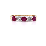 Parrys Jewellers 9ct Yellow Gold Natural Ruby and Diamond Ring TDW 0.25ct