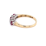 Parrys Jewellers 9ct Yellow Gold Natural Ruby and Diamond Ring TDW 0.25ct