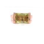 Parrys Jewellers 9ct Rose Gold 3.75ct Green Beryl Diamond Ring