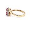 Parrys Jewellers 9ct Yellow Gold 0.44ct Natural Ruby and Diamond Ring TDW 0.12ct