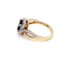 Parrys Jewellers 9ct Yellow Gold Double Sapphire and Diamond Ring TDW 0.27ct