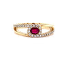 Parrys Jewellers 9ct Yellow Gold 0.20ct Natural Ruby and Diamond Ring TDW 0.23ct