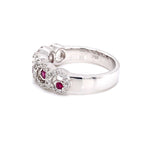 Parrys Jewellers 18ct White Gold 0.34ct Natural Ruby and Diamond Ring TDW 0.40ct