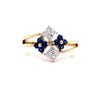 Parrys Jewellers 9ct Yellow Gold 0.29ct Sapphire and Diamond Ring TDW 0.20ct