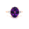 Parrys Jewellers 9ct Rose Gold 2.5ct Amethyst Diamond Ring
