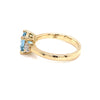 Parrys Jewellers 9ct Yellow Gold 1.33ct Aquamarine And Diamond Set Ring TDW 0.10ct