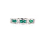 Parrys Jewellers 18ct White Gold Emerald and Diamond Ring TDW 0.64ct