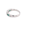 Parrys Jewellers 18ct White Gold Emerald and Diamond Ring TDW 0.64ct