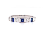 Parrys Jewellers 9ct White Gold 0.38ct Natural Sapphire and Diamond Ring TDW 0.23ct