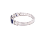 Parrys Jewellers 9ct White Gold 0.38ct Natural Sapphire and Diamond Ring TDW 0.23ct