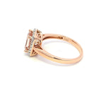 Parrys Jewellers 18ct Rose Gold 1.28ct Morganite and Diamond Ring