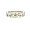 Parrys Jewellers 9ct White Gold Emerald and Diamond Ring