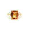 Parrys Jewellers 9ct Yellow Gold 2.43ct Citrine and Diamond Ring