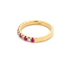 Parrys Jewellers 18ct Yellow Gold & Rose Gold Pink Sapphire & Diamond Set Band