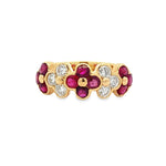 Parrys Jewellers18ct Yellow Gold 1.21ct Ruby & Diamond Dress Ring TDW= 0.58ct