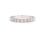 Parrys Jewellers 18 Carat White Gold Diamond Set Wedding Band TDW 0.21ct