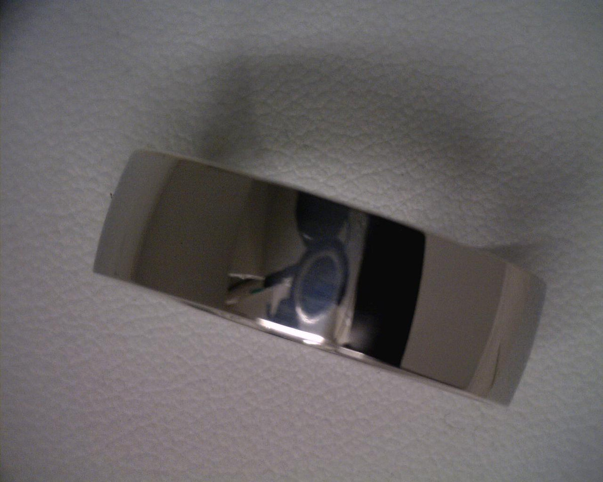 Palladium 950 Wedder Half Round 7mm Wide Size U