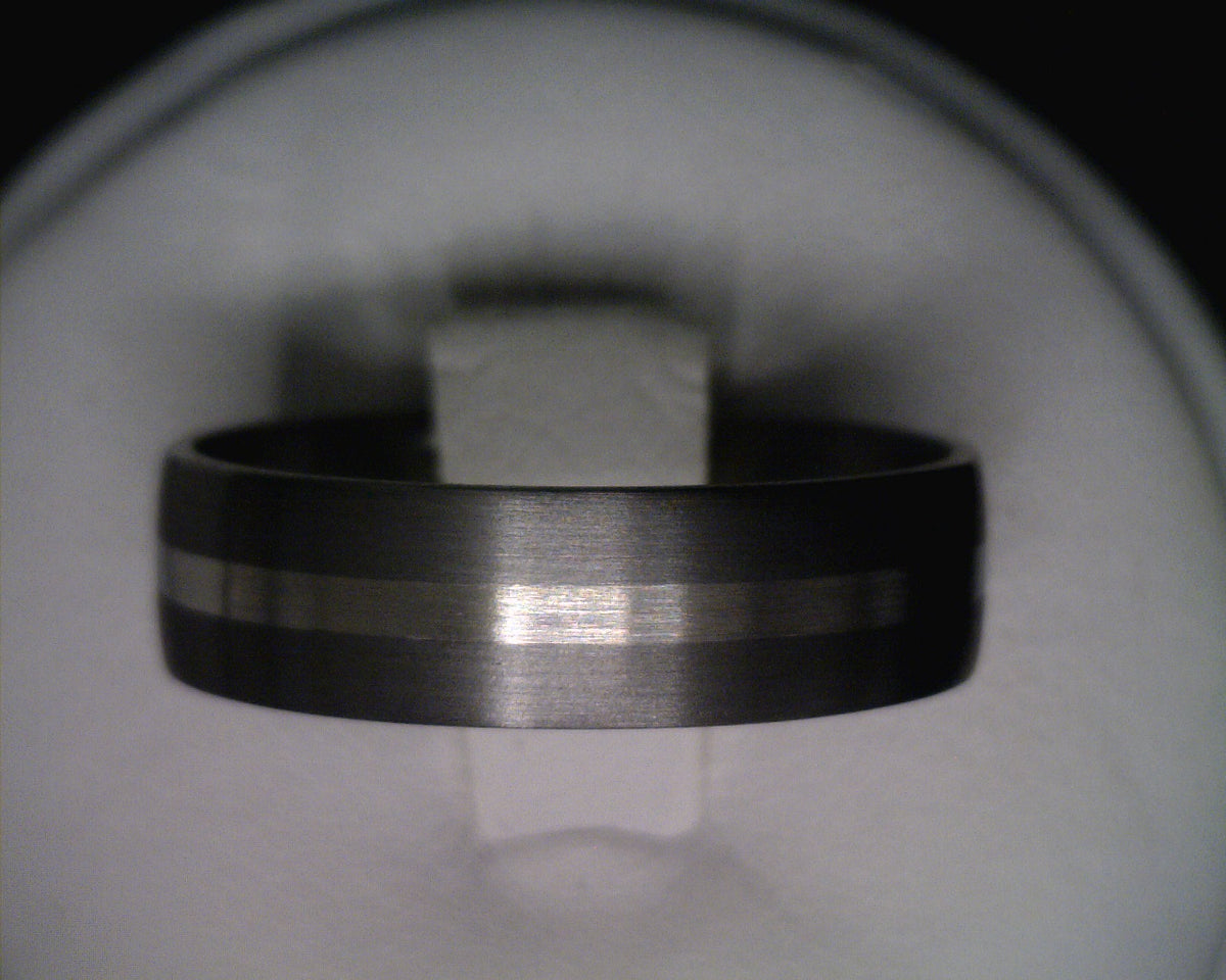 Tantalum And 9ct White Gold Band