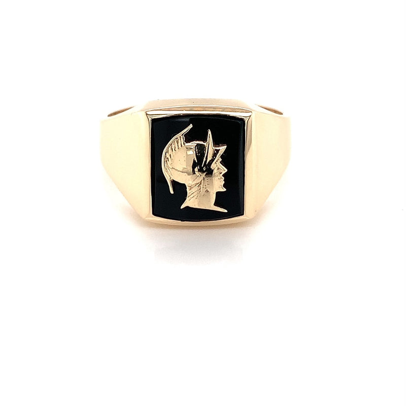 Parrys Jewellers 9ct Yellow Gold Warrior Head Dress Ring