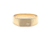 Parrys Jewellers 9ct Yellow Gold Diamond Set Flat Top Ring