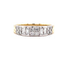 Parrys Jewellers 9ct Yellow Gold Baguette And Round Brilliant Diamond Dress Ring TDW 0.51ct