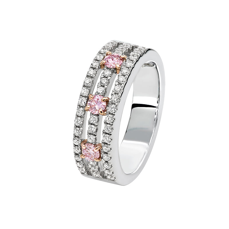 Pink Kimberley 18ct Rose And White Gold Pink Diamond Ring