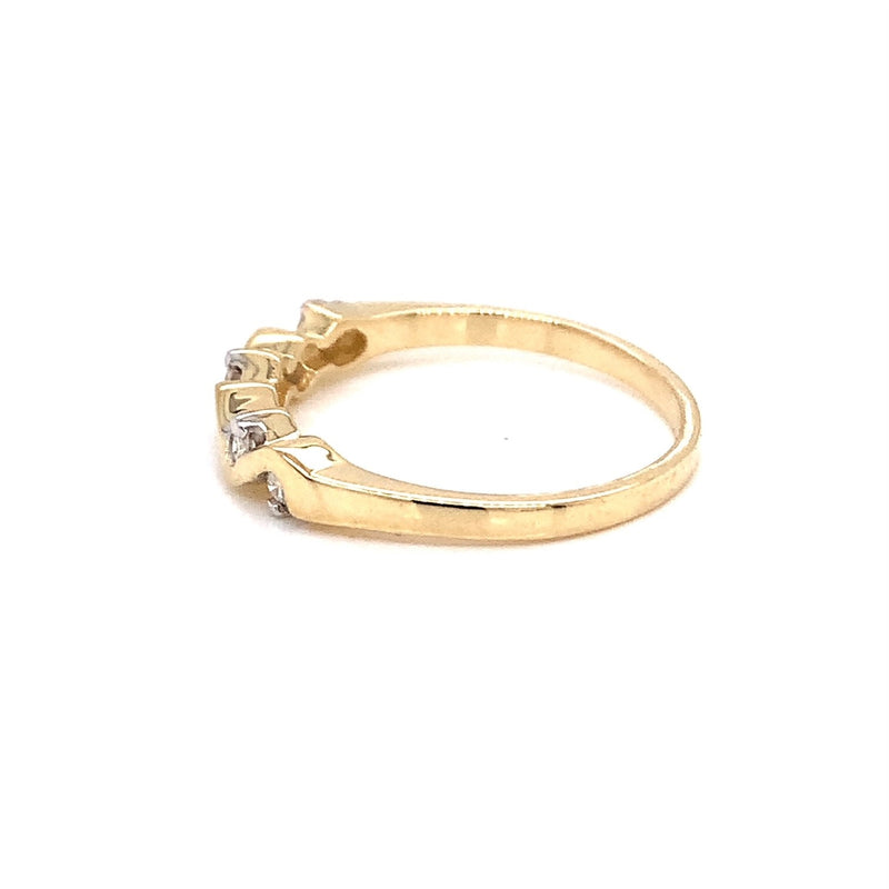 Parrys Jewellers 9ct Yellow Gold Diamond Dress Ring TDW 0.12ct