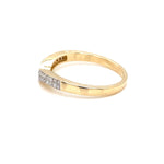 Parrys Jewellers 9ct Yellow Gold Diamond Set Curved Ring TDW 0.19ct
