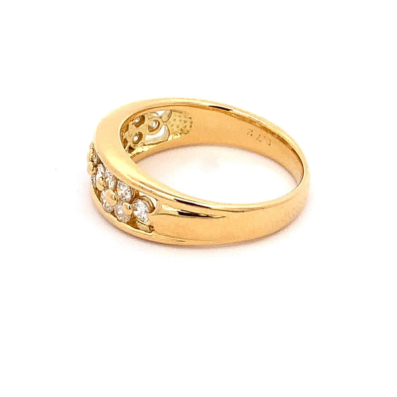 Parrys Jewellers 18ct Yellow Gold Diamond Set Dress Ring TDW 0.72ct