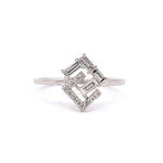 Parrys Jewellers 18ct White Gold Geometric Diamond Dress Ring
