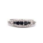 Parrys Jewellers 18ct White Gold Balck and White Diamond Dress Ring TDW 0.50ct